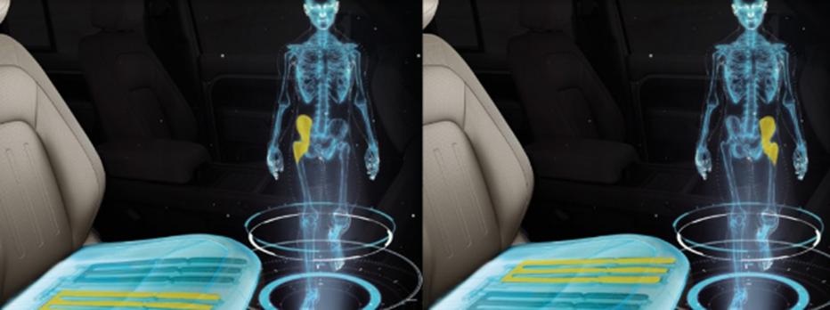 捷豹路虎的變形椅可模擬駕駛時(shí)的行走感覺(jué)