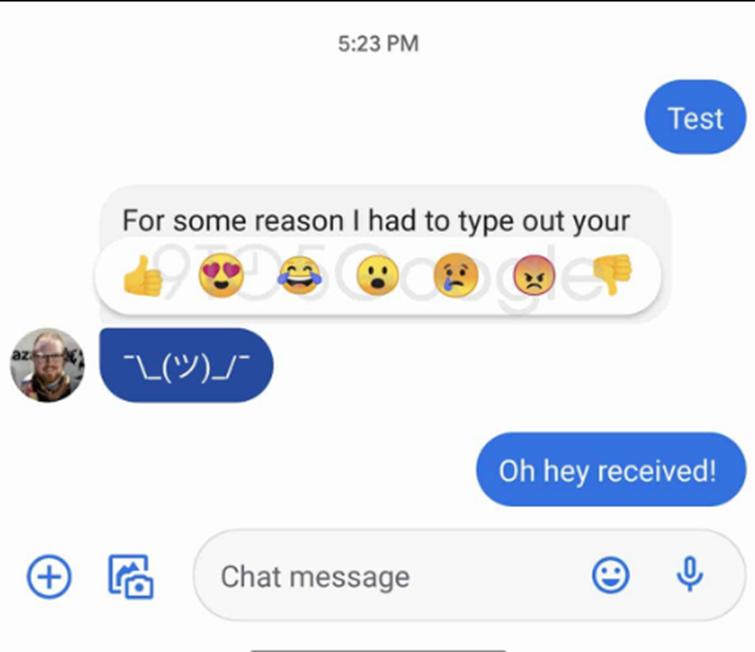 Google Messages很快將允許您進(jìn)行反應 繪制圖像等