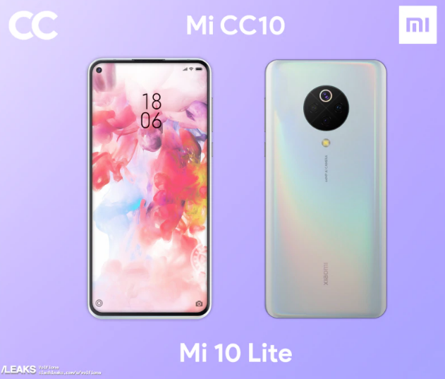 小米CC10的渲染圖展示了現代設計以及新的四攝像頭系統
