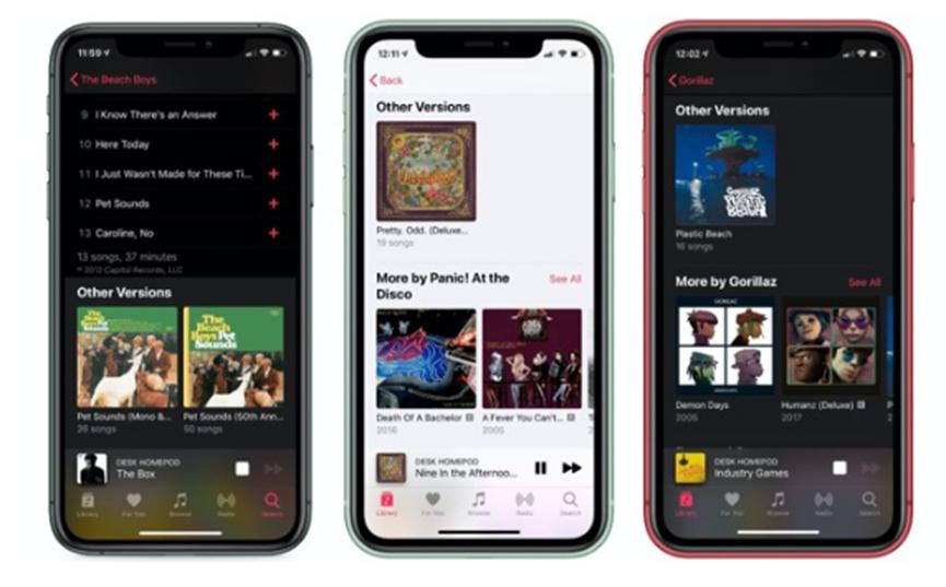 Apple Music通過(guò)顯示其他版本來(lái)升級專(zhuān)輯目錄