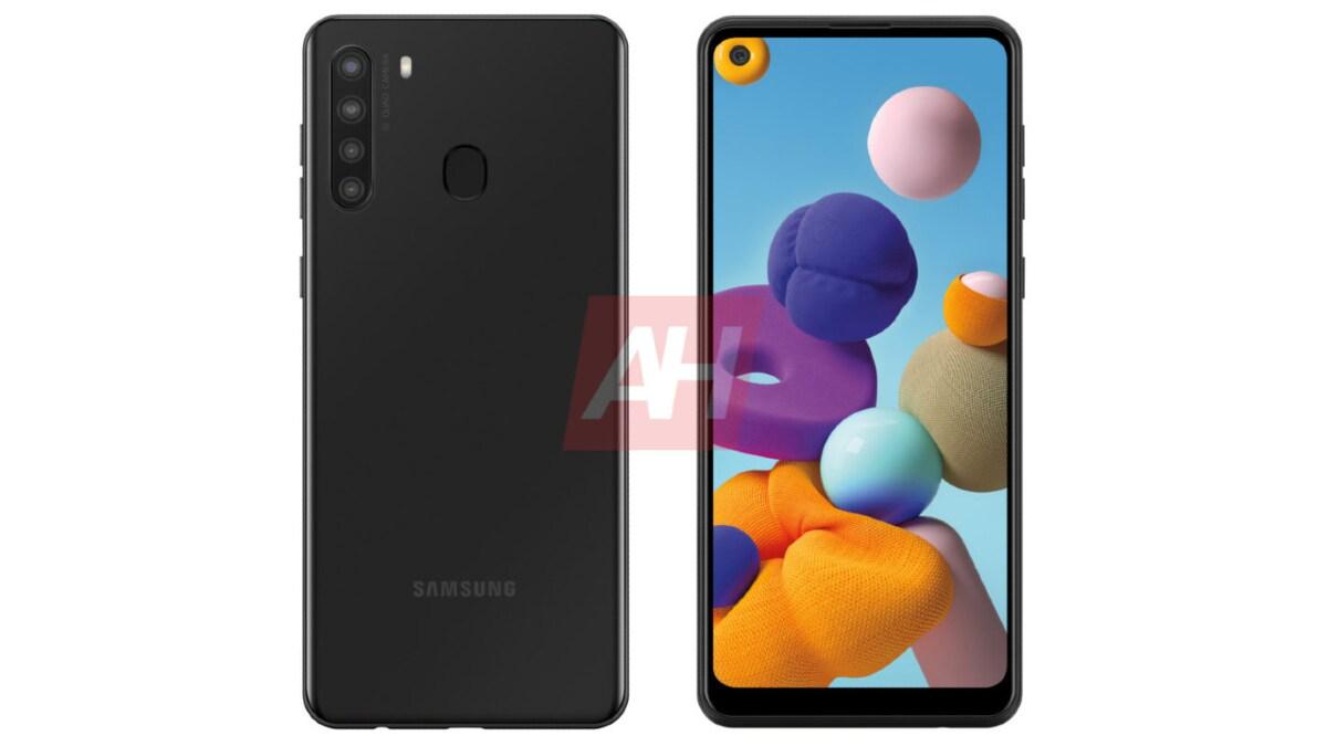 三星Galaxy A21聲稱(chēng)渲染技巧四后置攝像頭,打孔顯示