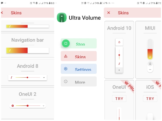 帶有新Ultra Volume應用程序的主題Android的音量面板