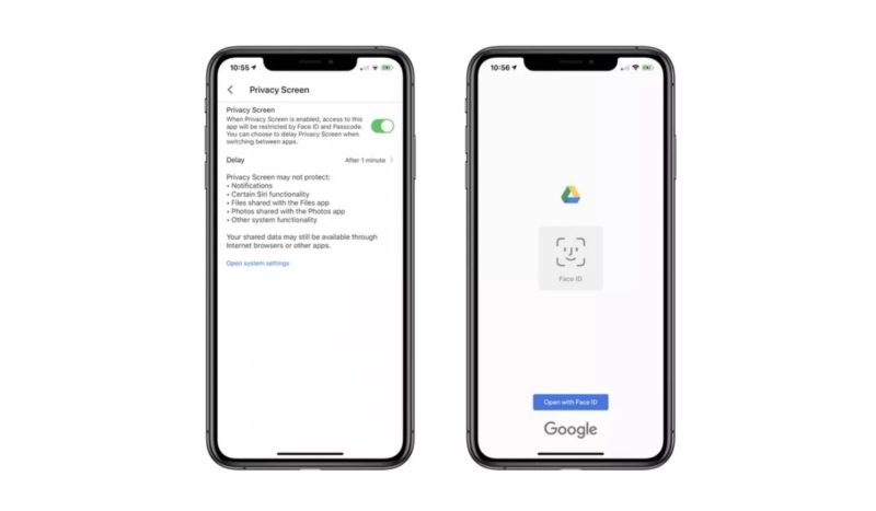 iOS上的Google云端硬盤(pán)應用獲得了Face ID和Touch ID支持