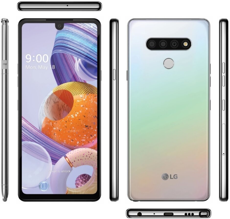 LG Stylo 6的渲染呈現淚滴狀缺口，更薄的邊框和更高的寬高比