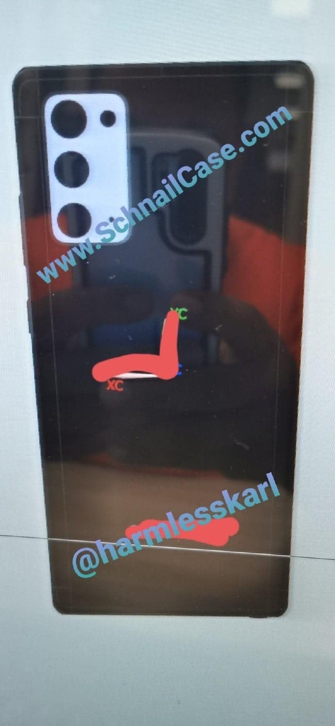 三星GALAXY NOTE 20設計預覽曝光