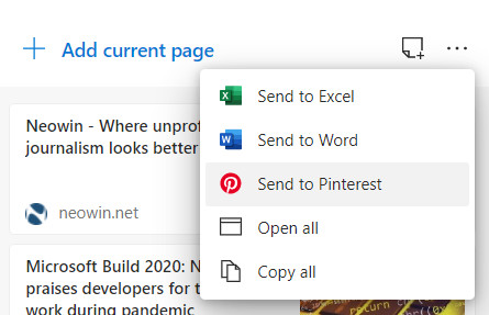 Microsoft Edge Canary通過(guò)Pinterest集成得到更新