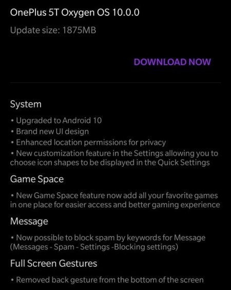 古老的OnePlus 5和OnePlus 5T獲得現代的Android 10好東西