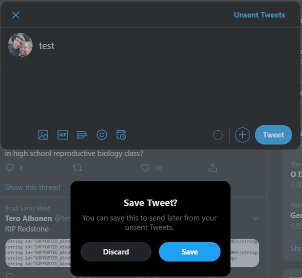 預定的推文和推文草稿現在可以在Twitter的網(wǎng)站上找到