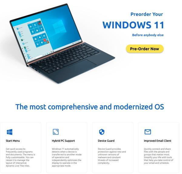 “經(jīng)過(guò)Microsoft認證的”零售商列出Windows 11進(jìn)行預訂，然后再將其刪除