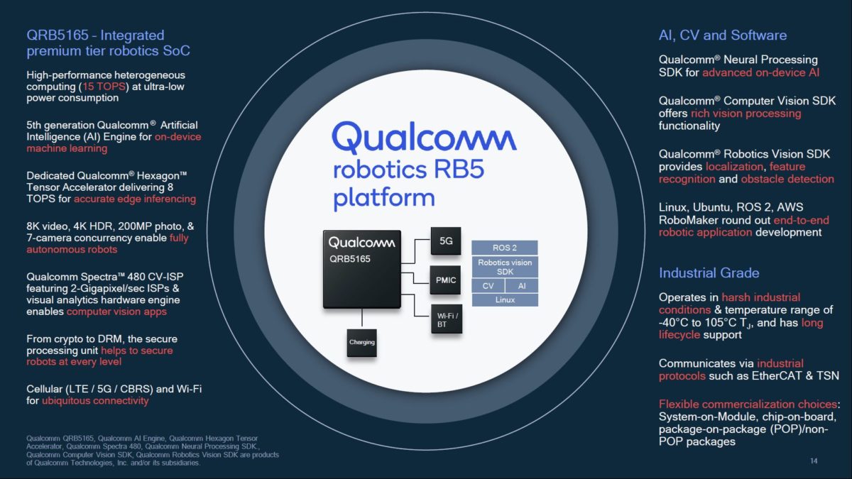 高通推出基于Snapdragon 865的新型Robotics RB5 5G平臺