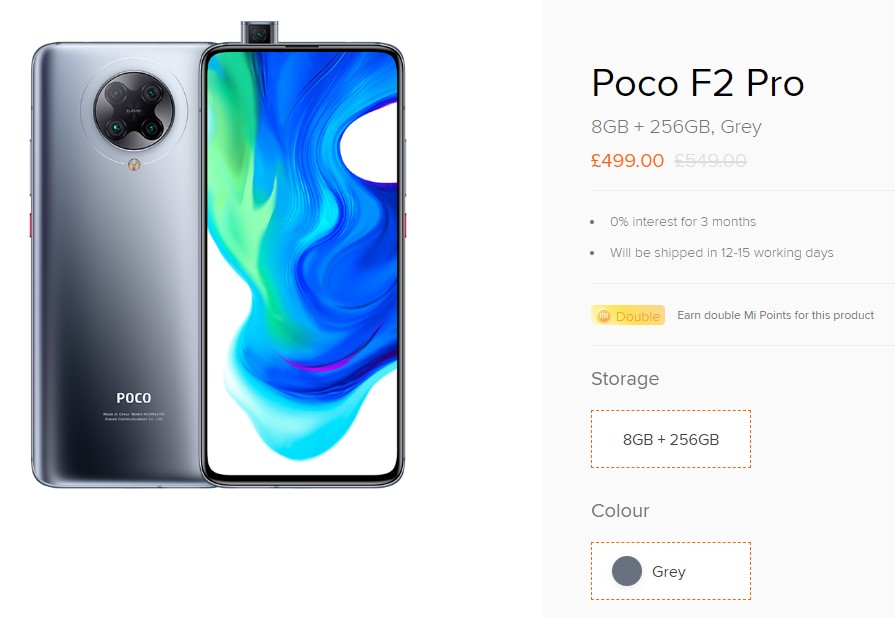 POCO F2 Pro現在可以在英國以479英鎊的價(jià)格購買(mǎi)