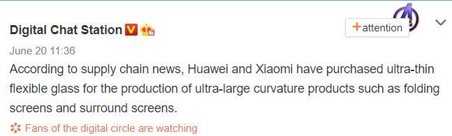 華為和小米正在為未來(lái)的Mate X或MIX Alpha機型購買(mǎi)UTG面板