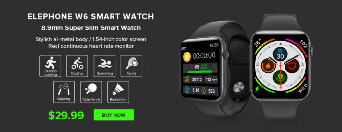 Elephone W6 Smartwatch可從Geekbuying處以29美元的折扣價(jià)購買(mǎi)