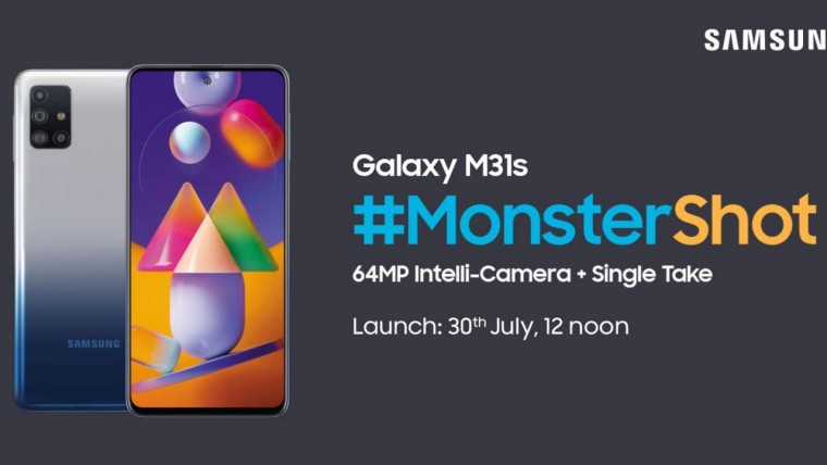 三星Galaxy M31s規格已確認，將于7月30日在印度推出