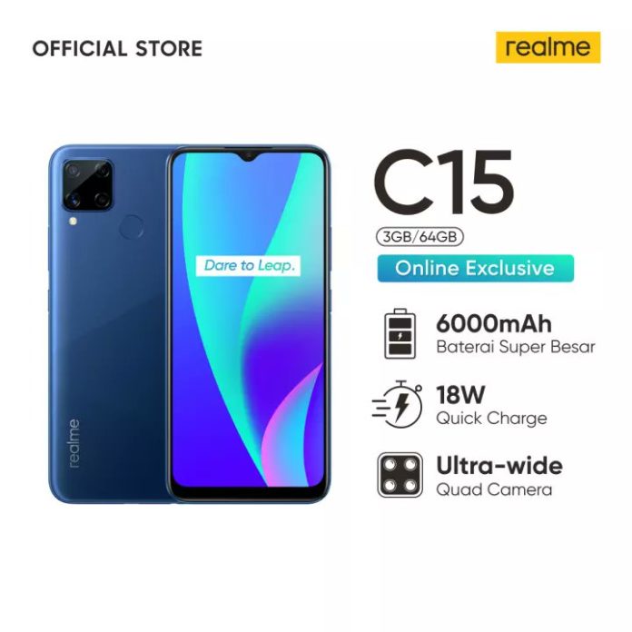 Realme C15變體出現在零售商列表中