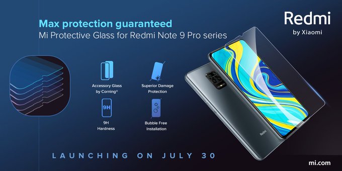 小米宣布針對Redmi Note 9 Pro系列的Mi防護玻璃