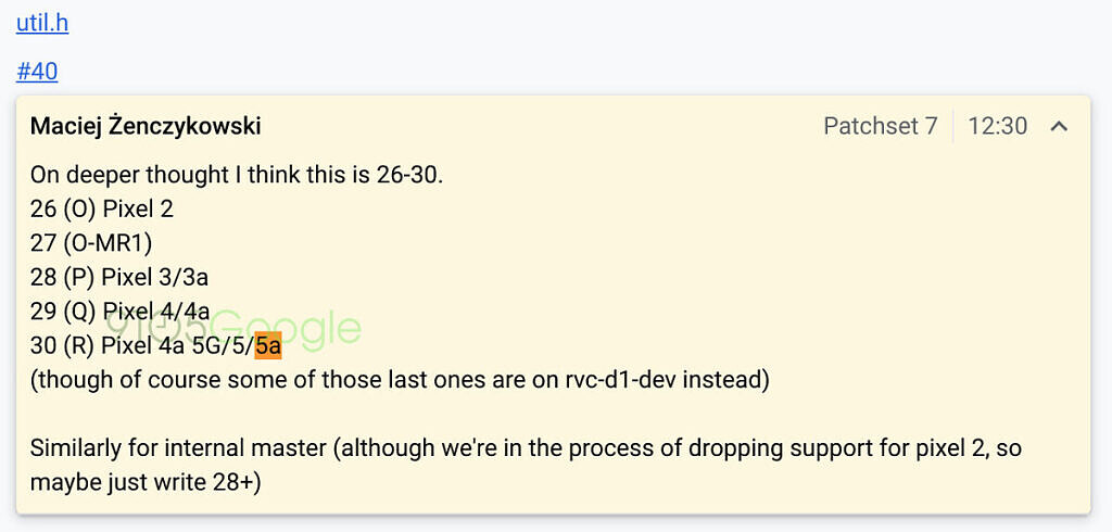 在Pixel 4a發(fā)布前，Google Pixel 5a出現在A(yíng)OSP中