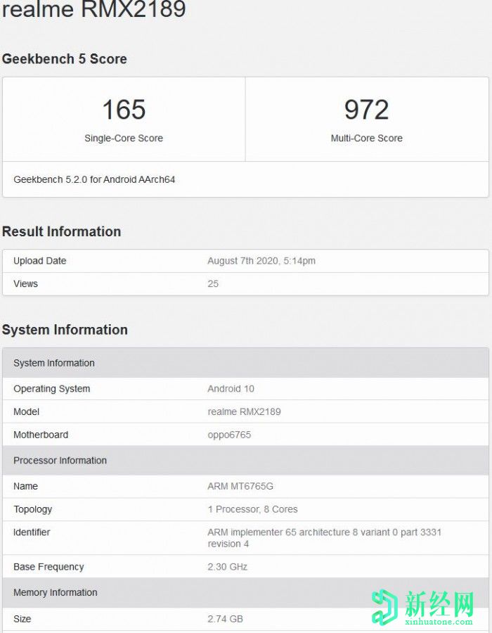 帶有Helio P35 SoC，3GB RAM的Realme C12出現在GeekBench和BIS網(wǎng)站上