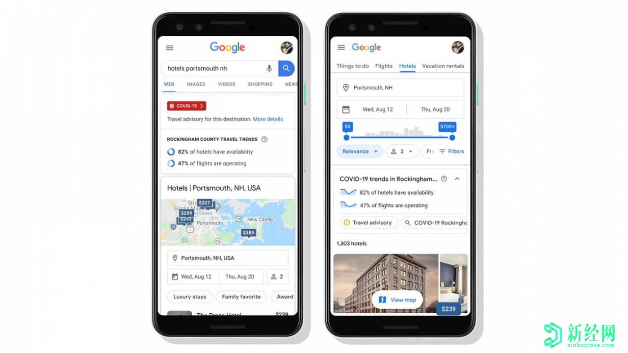 谷歌搜索獲得新工具，可在大流行期間為旅行者提供幫助