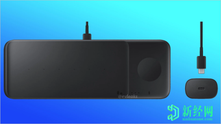 三星無(wú)線(xiàn)充電器渲染圖，可一次為三臺設備充電