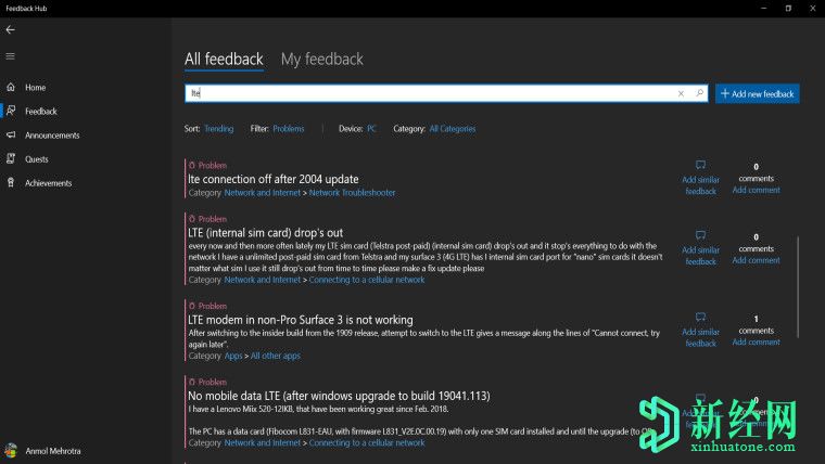 微軟阻止使用LTE調制解調器的設備接收Windows 2020年5月10日更新