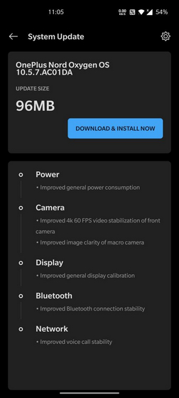 一加 Nord通過(guò)改進(jìn)的4K穩定性，顯示校準和更多功能獲得Oxygen OS 10.5.6