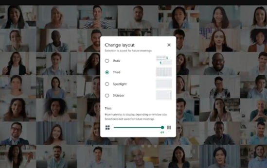 Google Meet用戶(hù)最多可以同時(shí)看到49個(gè)人，并且還推出了背景模糊功能