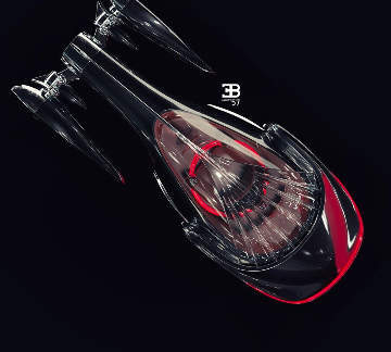 布加迪Next-57渲染圖是令人驚嘆的復古未來(lái)設計