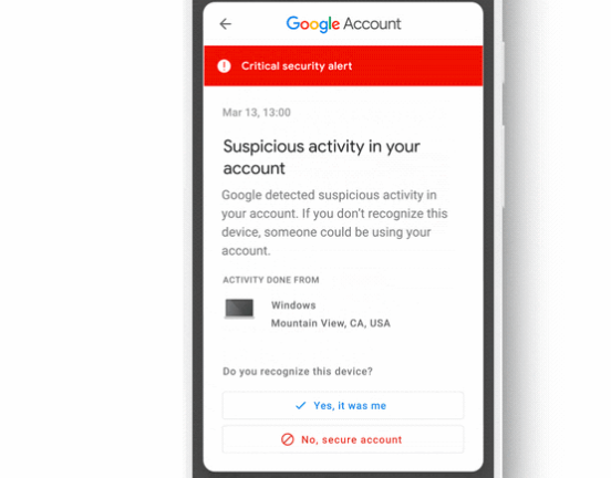 Google提供的帳戶(hù)安全性新功能