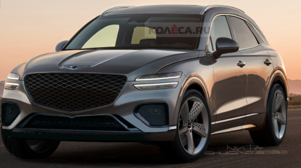 2022年創(chuàng )世紀GV70 SUV在精確渲染中看起來(lái)真實(shí)