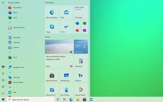 Windows 10的十月更新推出了刷新的“開(kāi)始”菜單