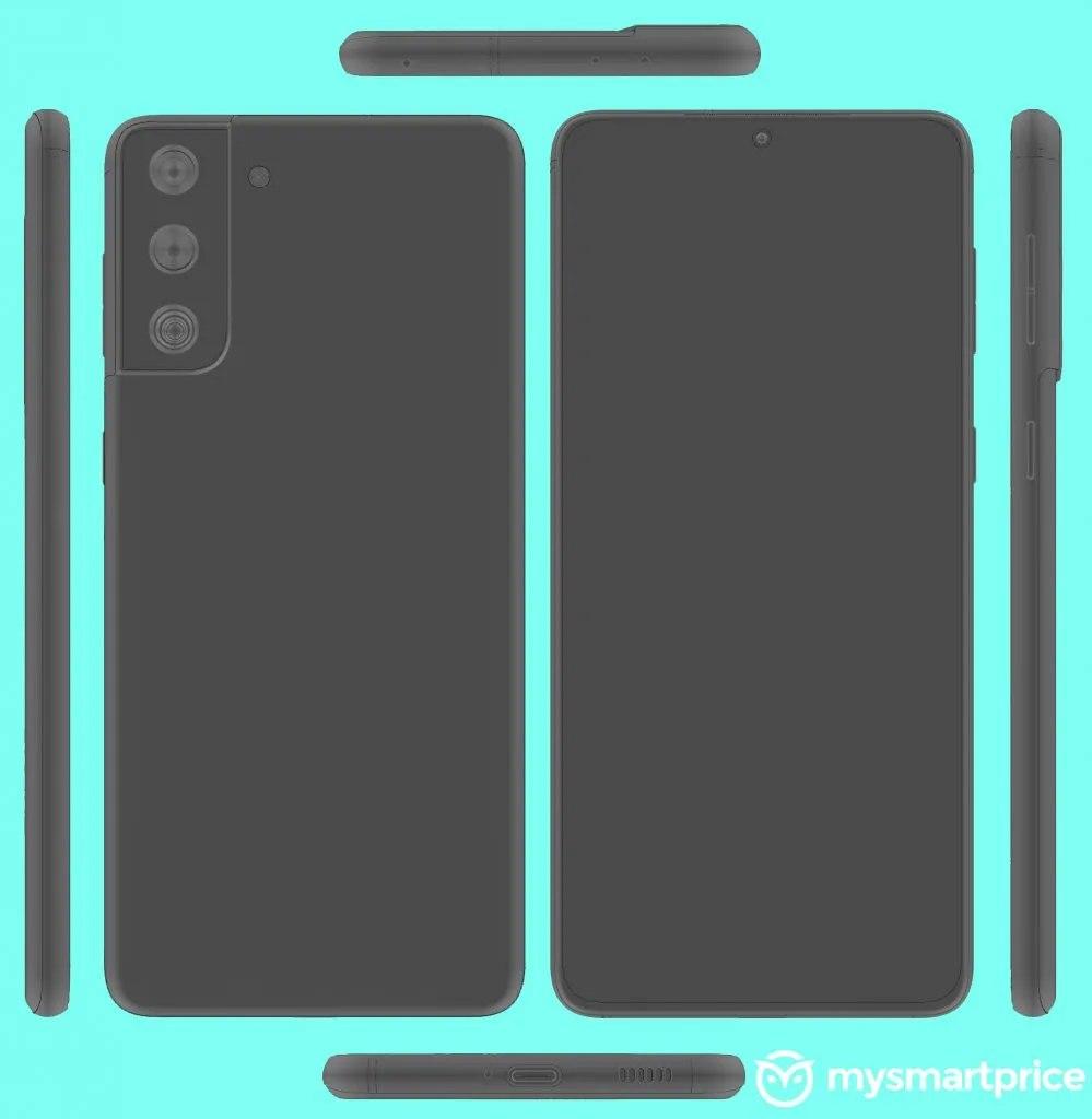 三星Galaxy S21 Plus RAW CAD渲染圖揭示了手機的設計