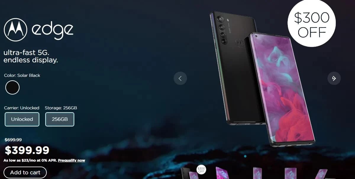 亞馬遜將Razr 5G降至999美元，摩托羅拉Edge降至399美元