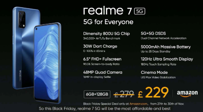 Realme 7 5G推出！這是功能和價(jià)格