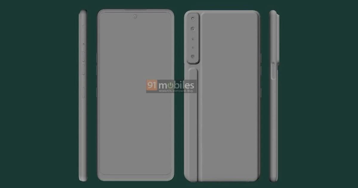 LG Stylo 7 CAD渲染器似乎展示了觸控筆移動(dòng)電話(huà)的設計