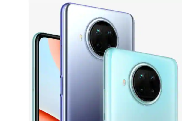 Redmi Note 9 Pro 5G具有藍色和橙色混合的漸變設計