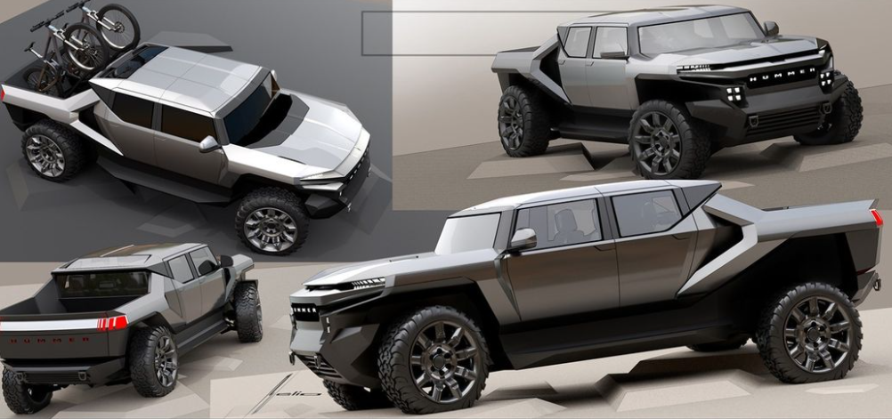 2022年GMC悍馬EV官方草圖展示了完全不同的外觀(guān)