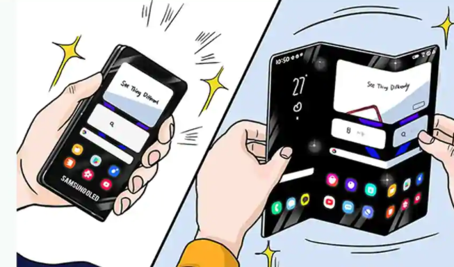 這是三星未來(lái)的可折疊手機的外觀(guān)