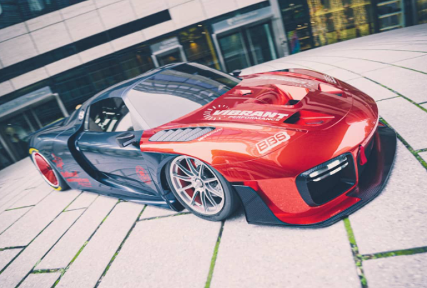 保時(shí)捷918 Slantnose渲染圖看起來(lái)像超級跑車(chē)