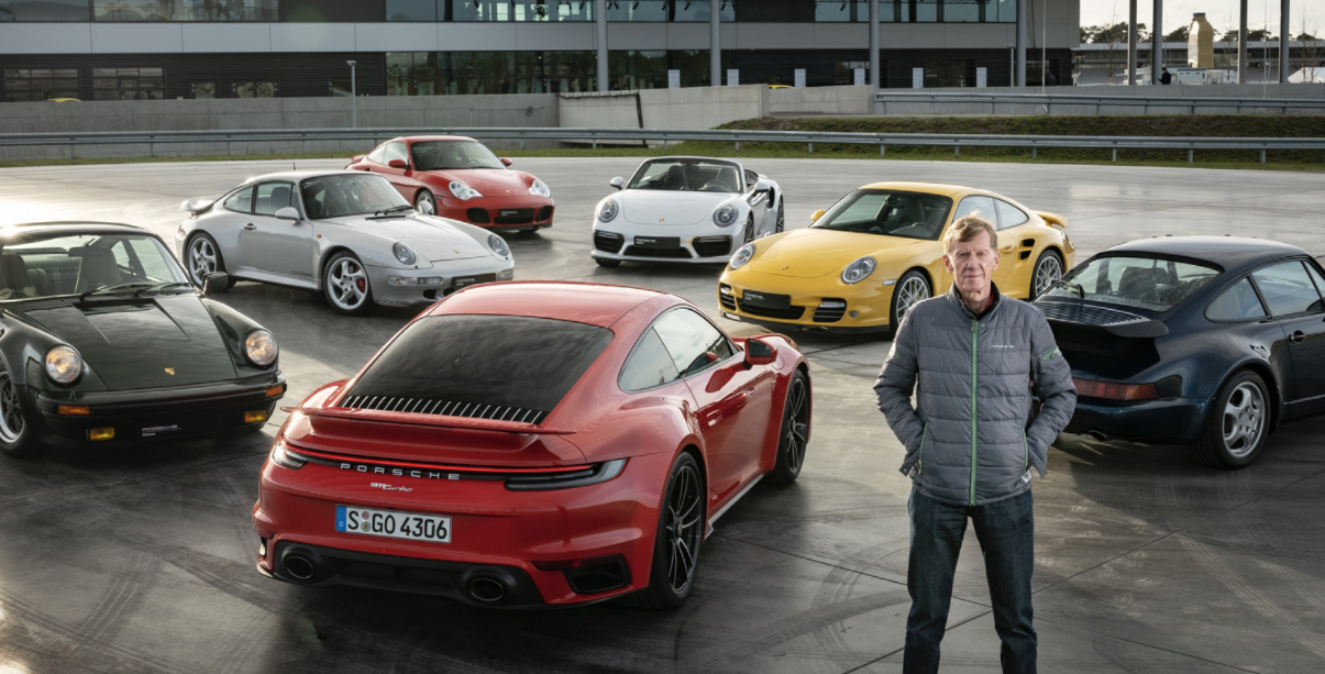 在飆車(chē)比賽中觀(guān)看所有7代保時(shí)捷911 Turbo