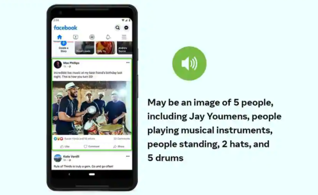 Facebook改進(jìn)了其AI工具，該工具可為視障用戶(hù)生成照片描述