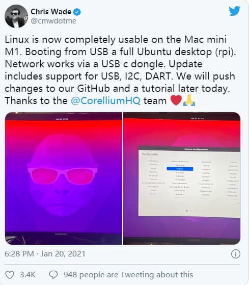 借助Corellium，Apple M1 Macs現在可以運行Ubuntu Linux