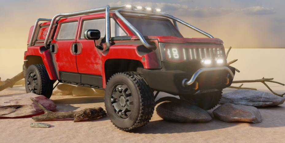 GMC Hummer EV通過(guò)渲染器展示了世界末日的SUV和六輪卡車(chē)外觀(guān)