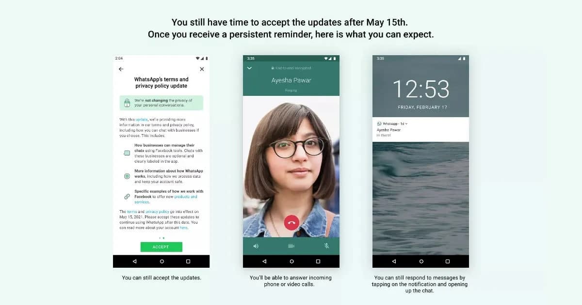 WhatsApp隱私權政策更新:接受或失去對這些功能的訪(fǎng)問(wèn)