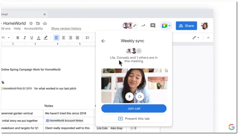 谷歌在智能畫(huà)布項目下為工作區應用增加了很多技能