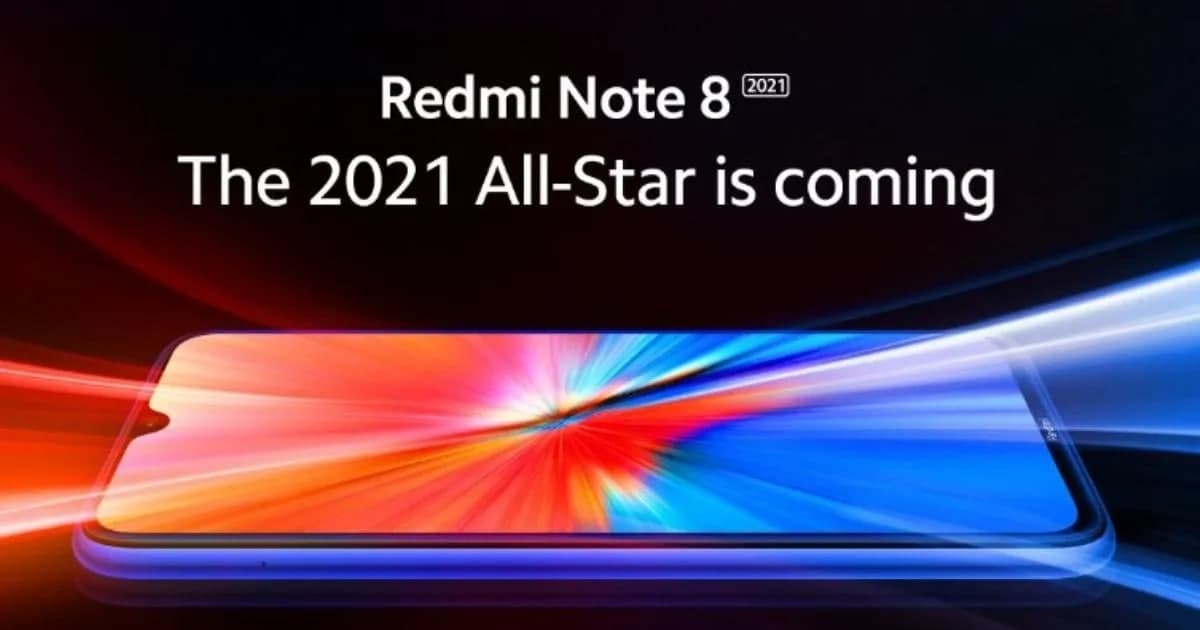 小米展示了Redmi  Note  8 2021，官方海報上有一些刻痕