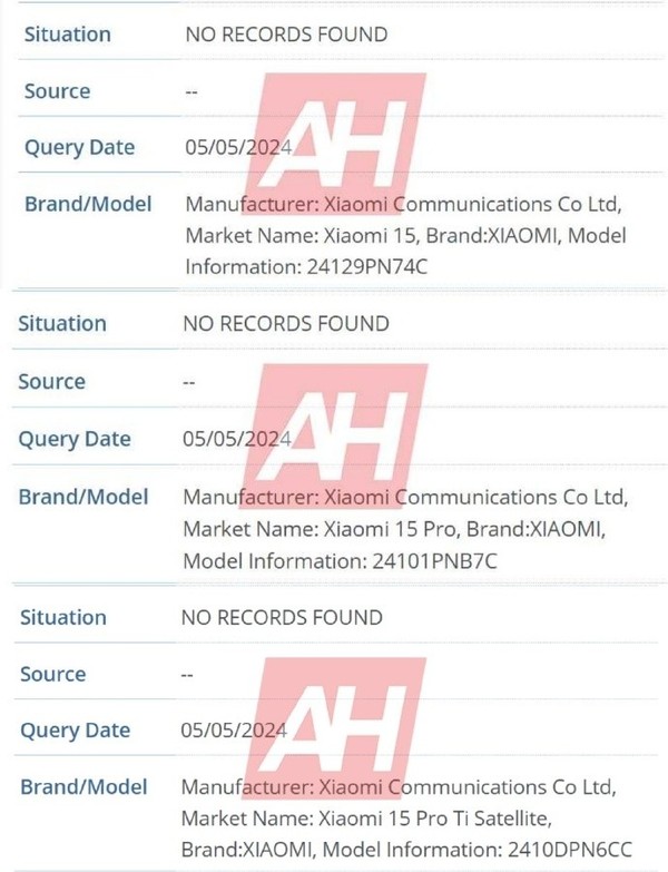 小米15系列現身數據庫 或10月發(fā)布 首發(fā)驍龍8 Gen4