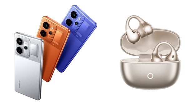 真我P4 Power 5G（左）