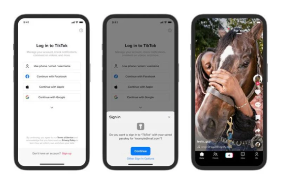 TikTok宣布支持iOS設備密鑰登錄 比密碼登陸更安全